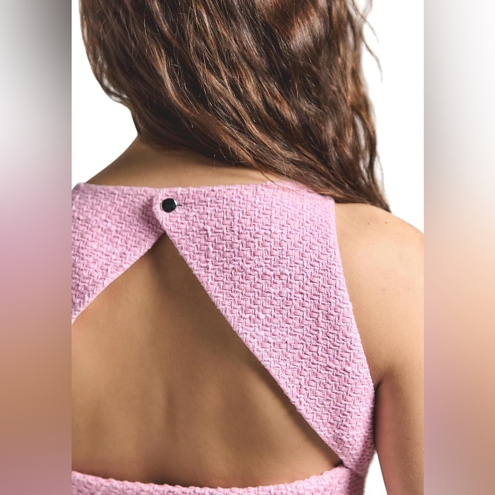 Derek Lam Farah High Neck‎ Dress Blush Pink Size 8 Brand New - Picture 3 of 7